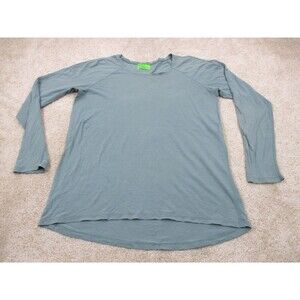 Lululemon Shirt Adult Medium M Blue Athletic Gym Workout Long Sleeve Mens *